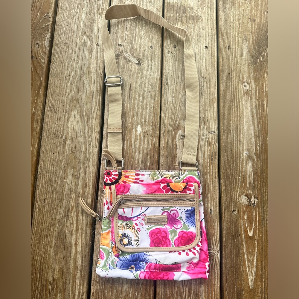 Tyler Rowan multi color floral crossbody bag